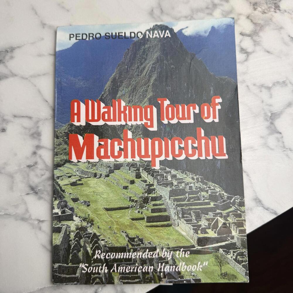 Machu Picchu Walking Tour Peru Travel Guide Pedro Sueldo Nava 1976 Paperback Map
